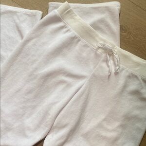 White Terry Pants